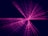 Bright pink laser beams intersect against a dark background, creating an abstract geometric pattern. The lines converge at a central point and spread outward in multiple directions.