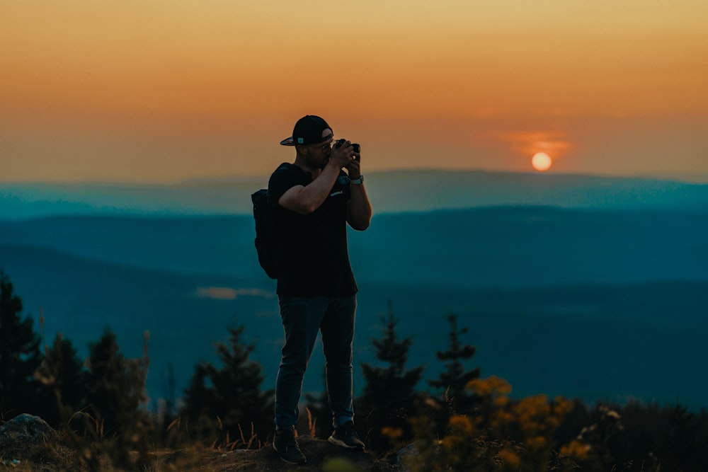 man holding camera