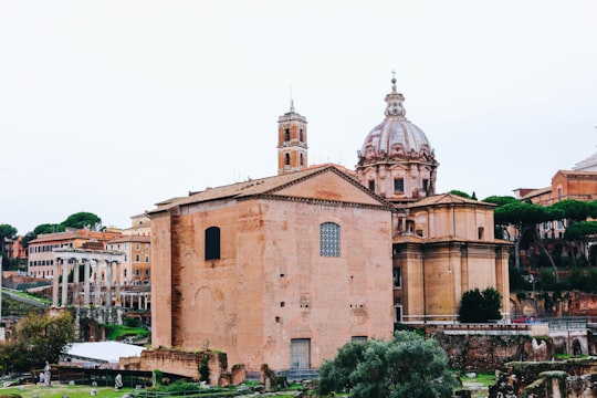 brown house in Roman Forum Italy