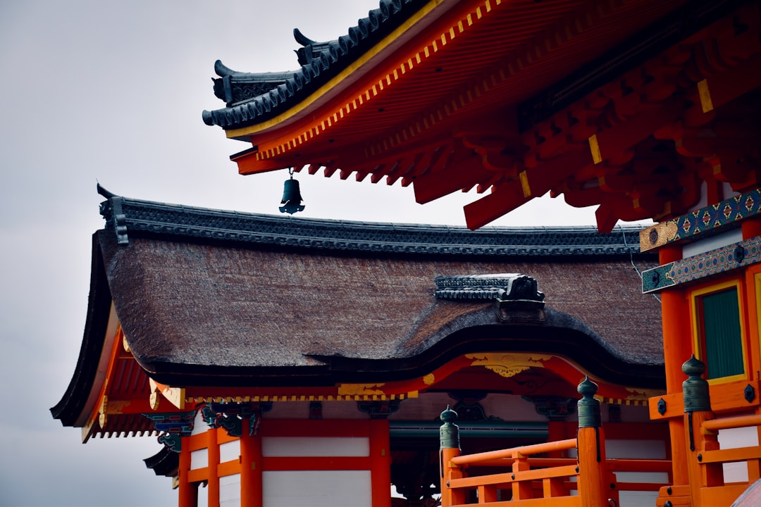 white and orange temple,