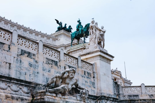 beige concrete structure in Piazza Venezia Italy