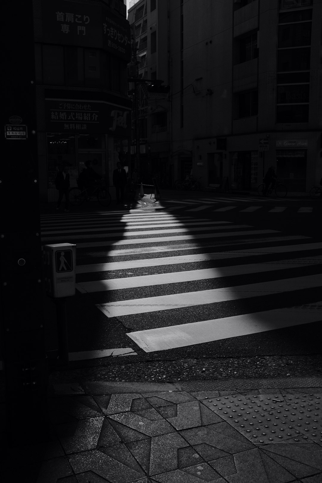 white and gray crosswalk