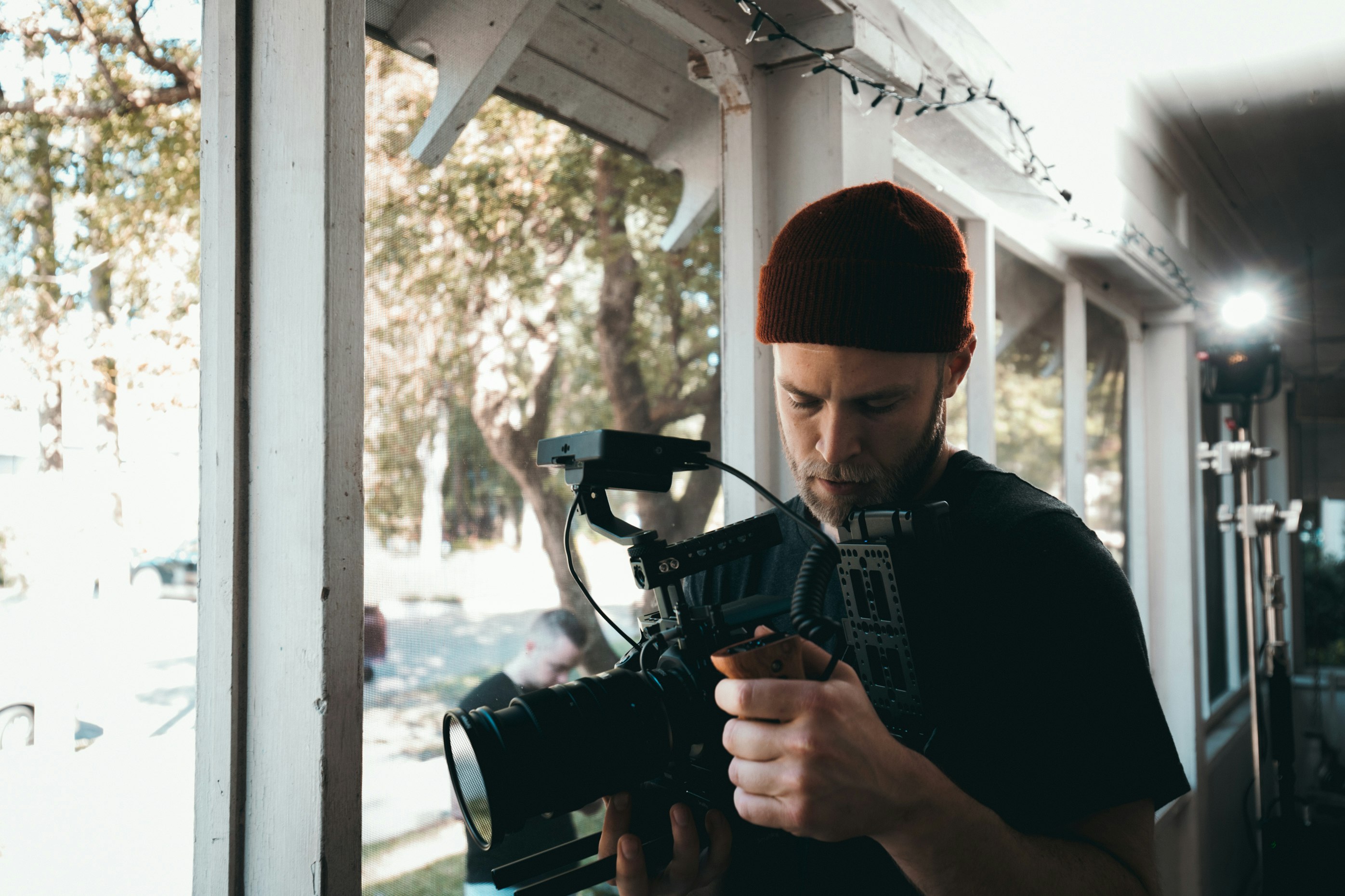 man holding camera