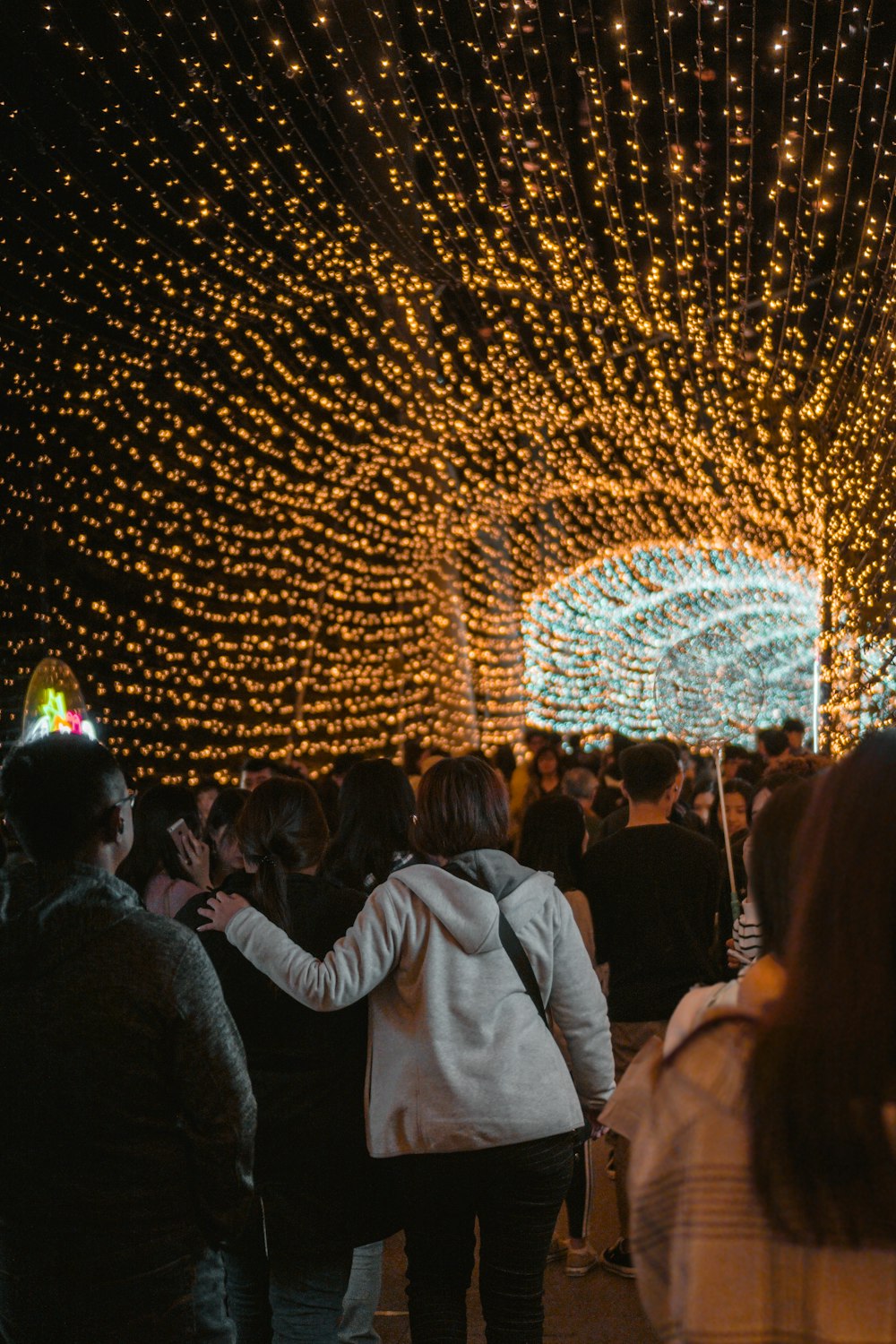 string light tunnel