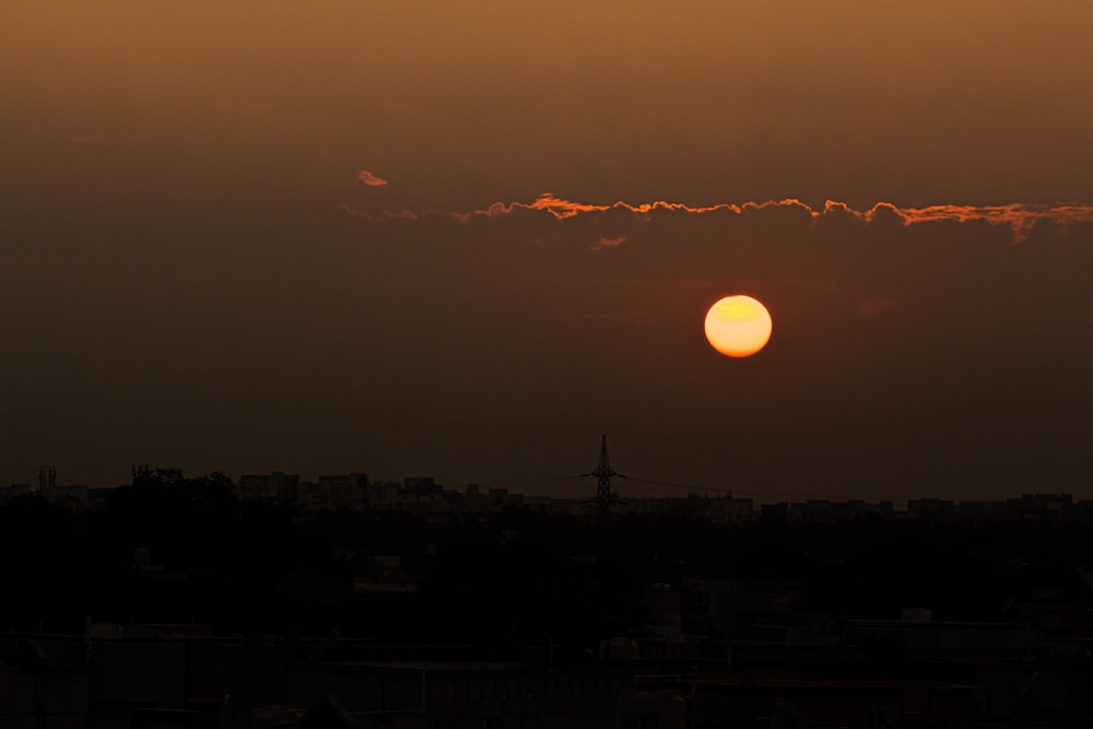 silhouette photo of city