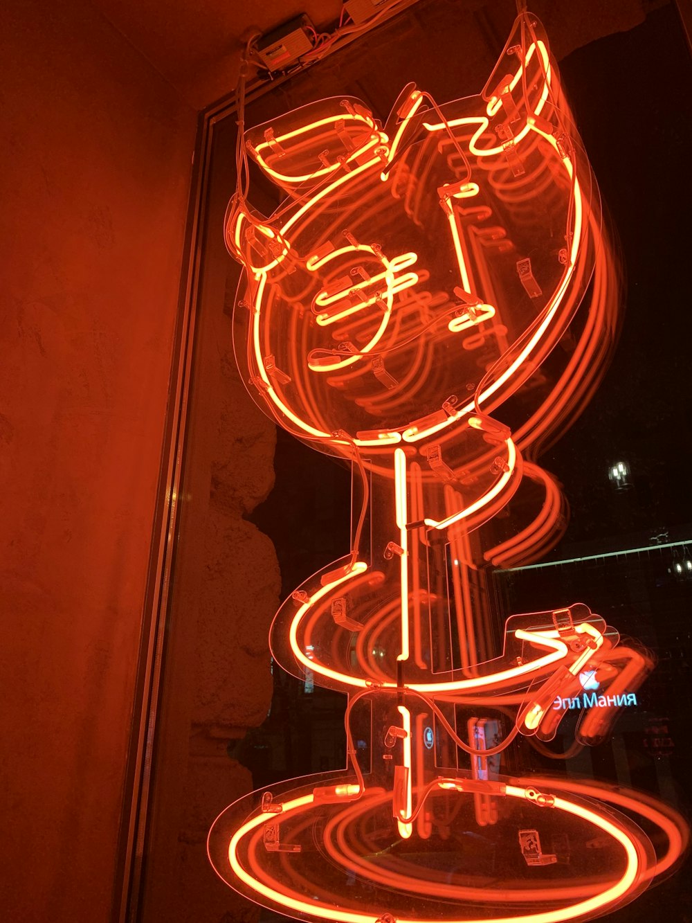 red NEON sign