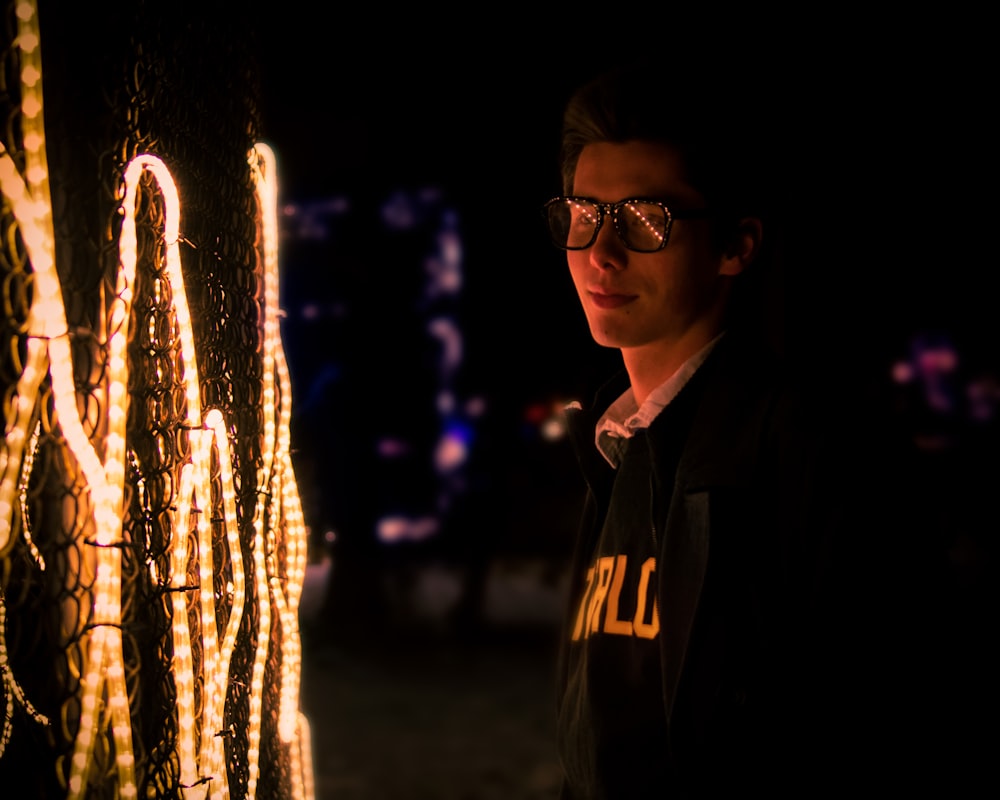 man wearing eyeglasses