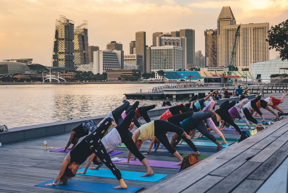 woman doing yoga