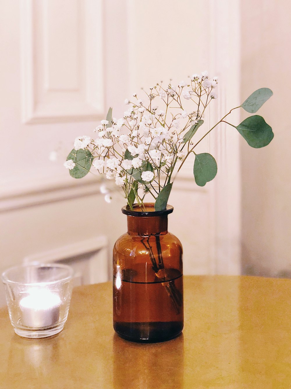 white flowers in vase