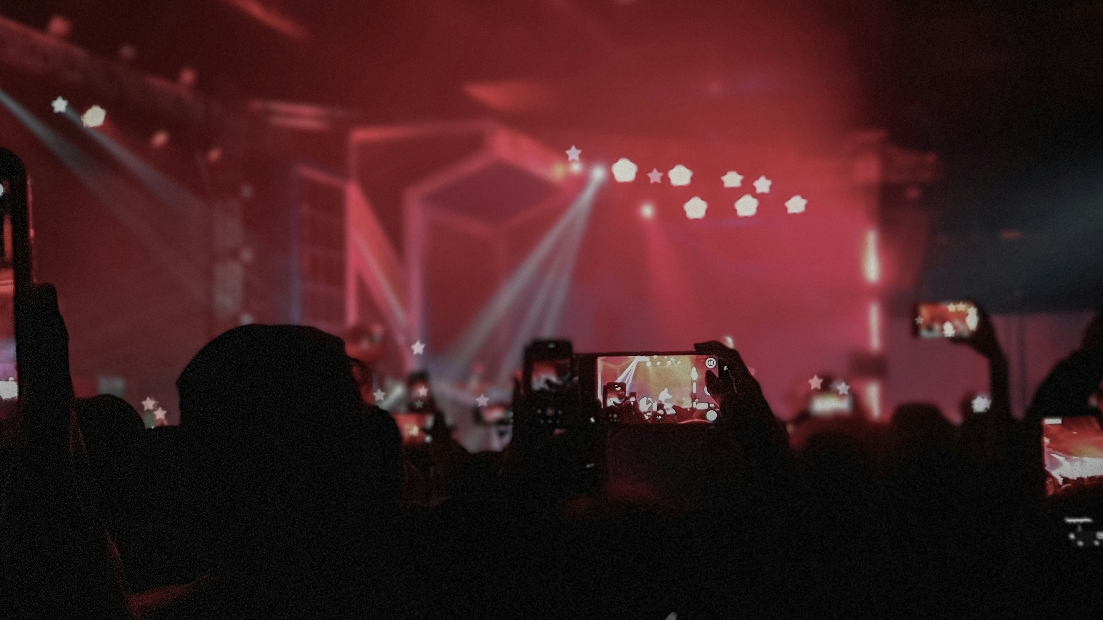 A sea of people in a concert.