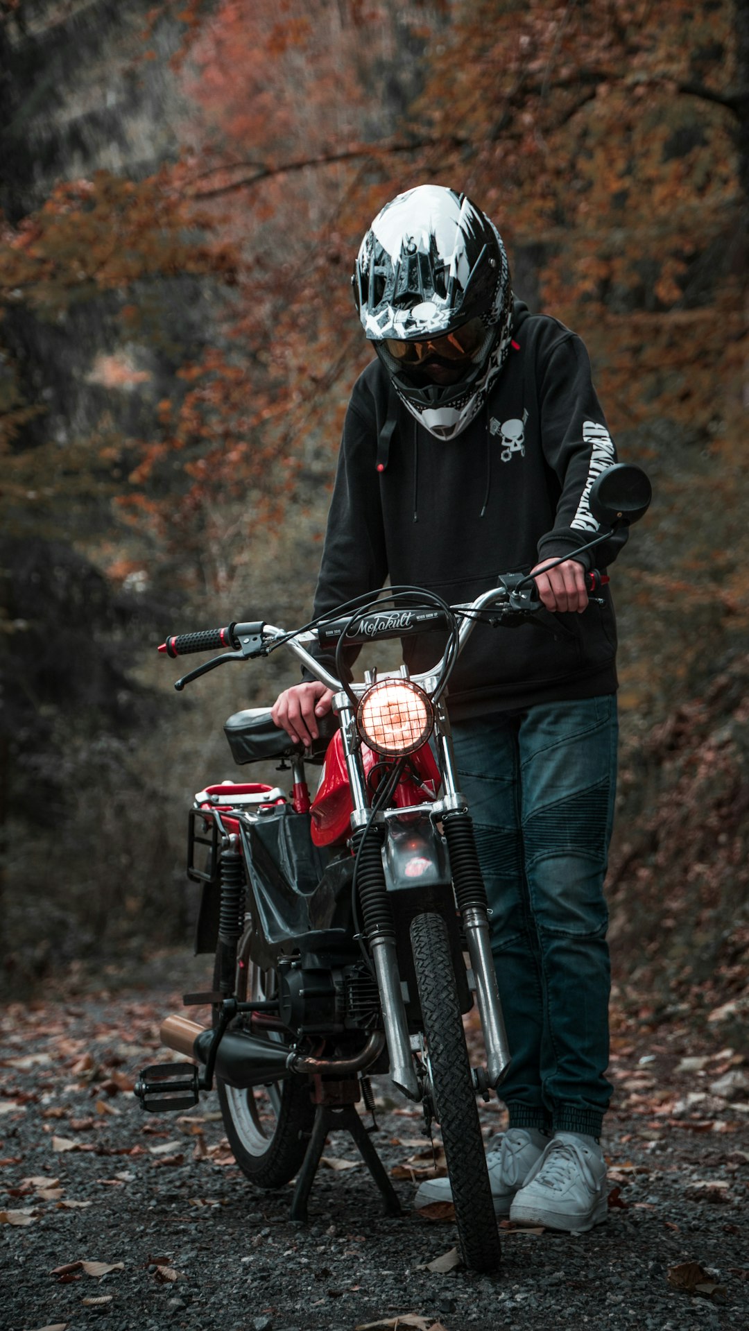 red and black motorcycle
