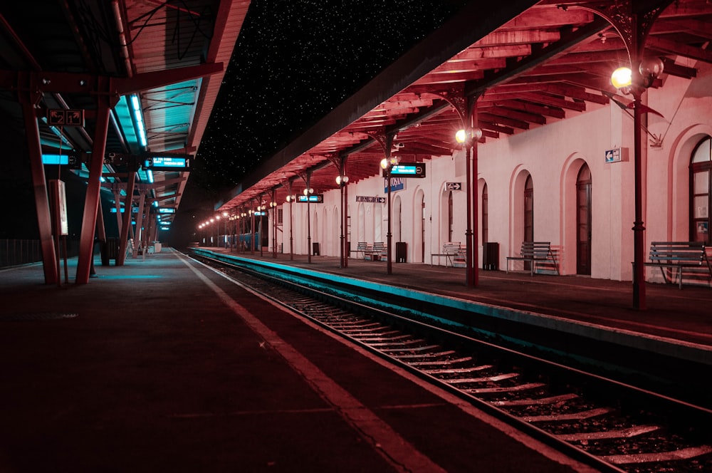 train station at night