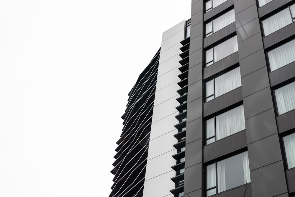 grey and black concrete building