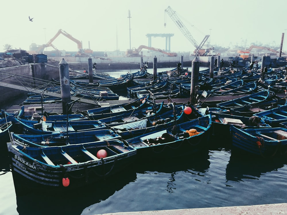 boats docked at the port during day
