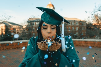 woman wearing academic dress