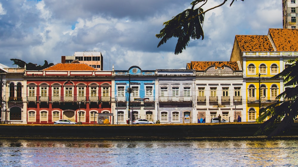 white, brown, and yellow building