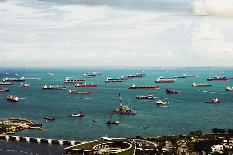 Commercial shipping lanes in the Caribbean carry oil tankers, LNG carriers, and naval vessels in close proximity