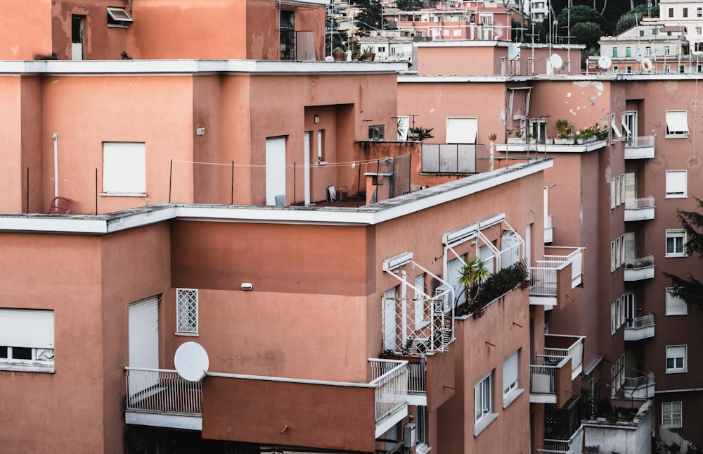 brown concrete buildings