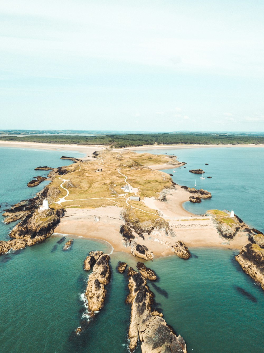 wide-angle photography of island during daytime