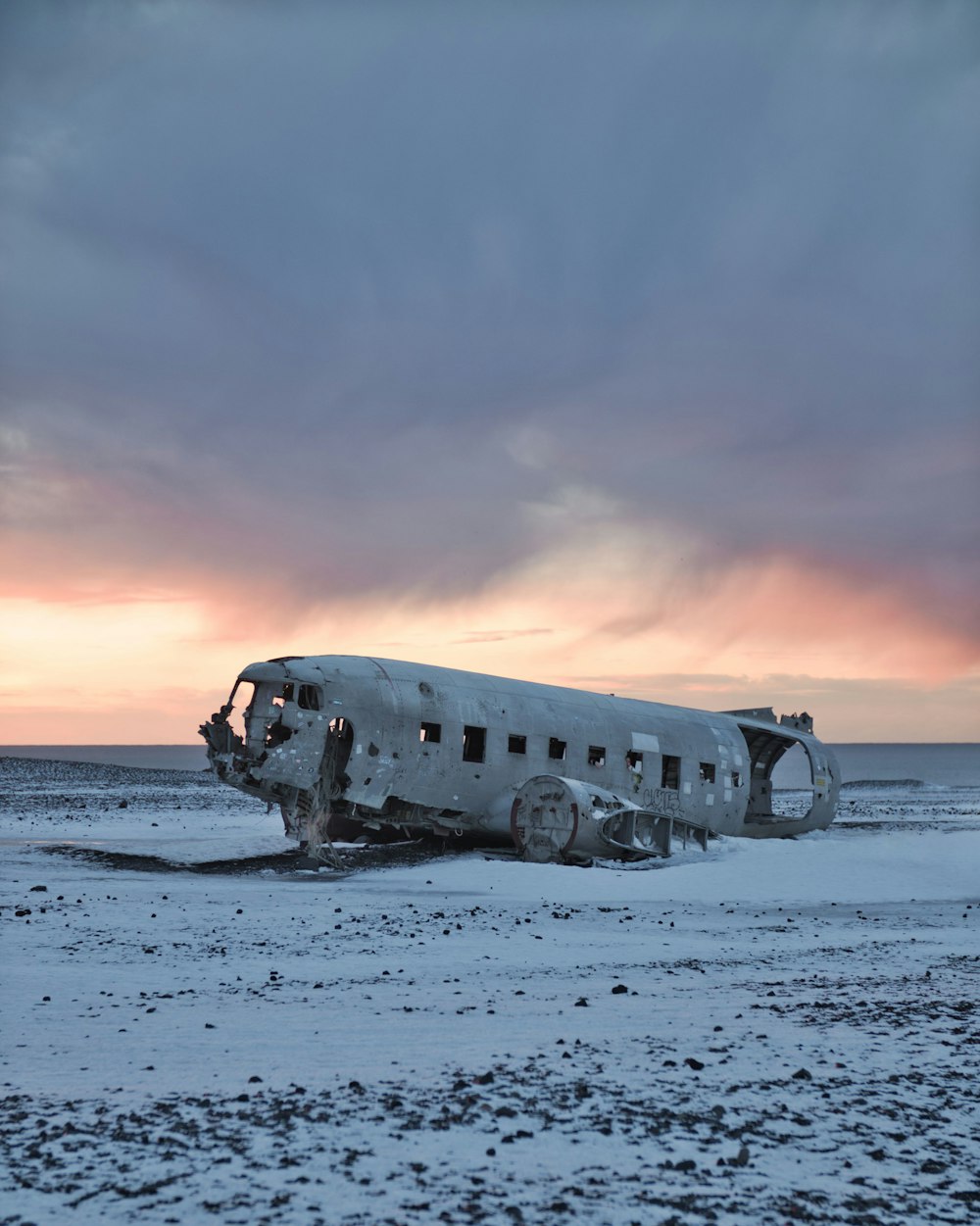 wrecked airplane