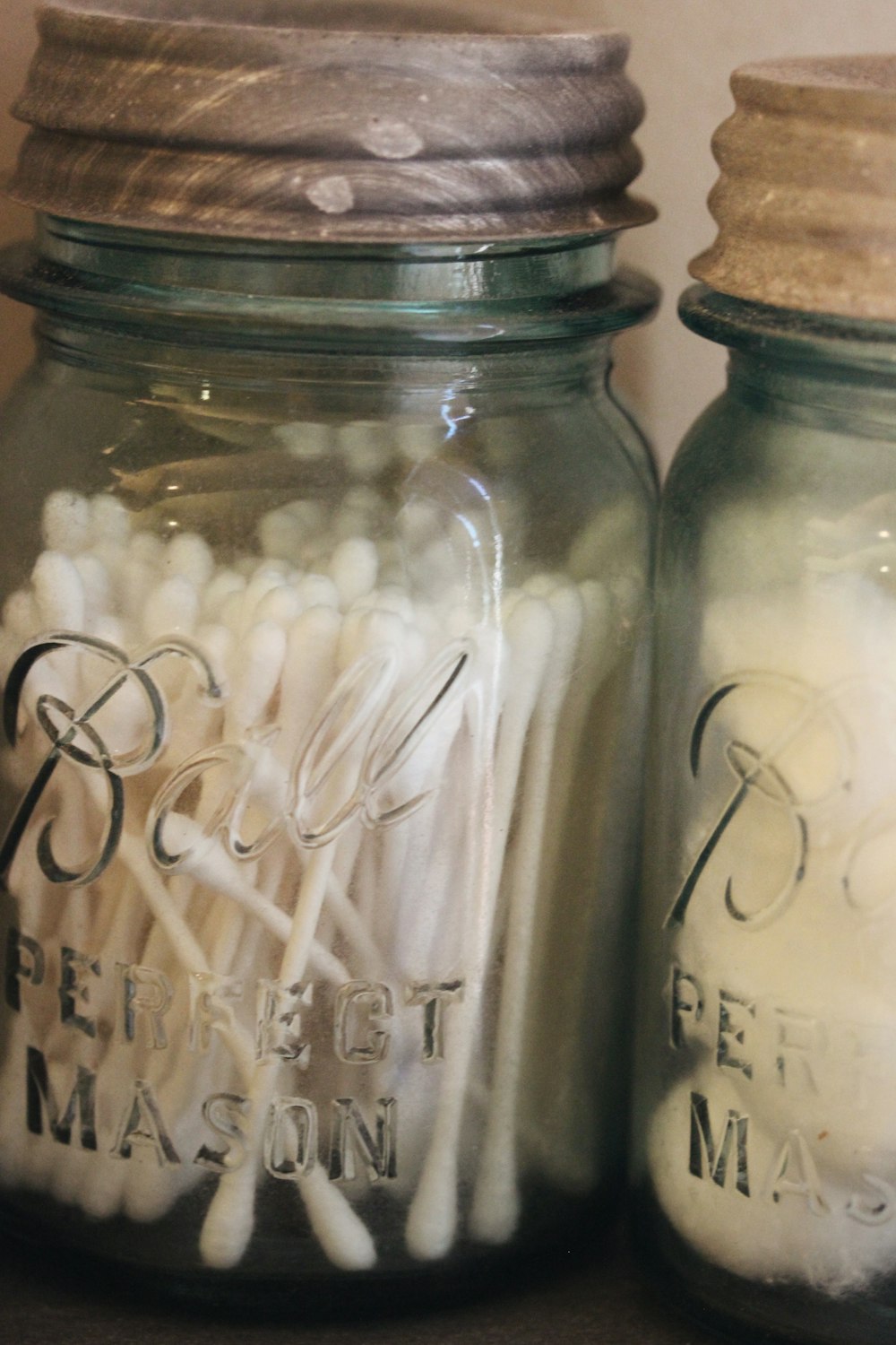 cotton swabs in jar