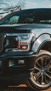 black Ford vehicle