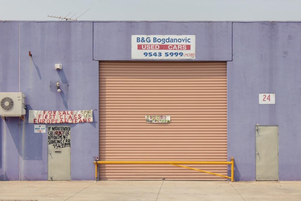 photo of brown shutter door