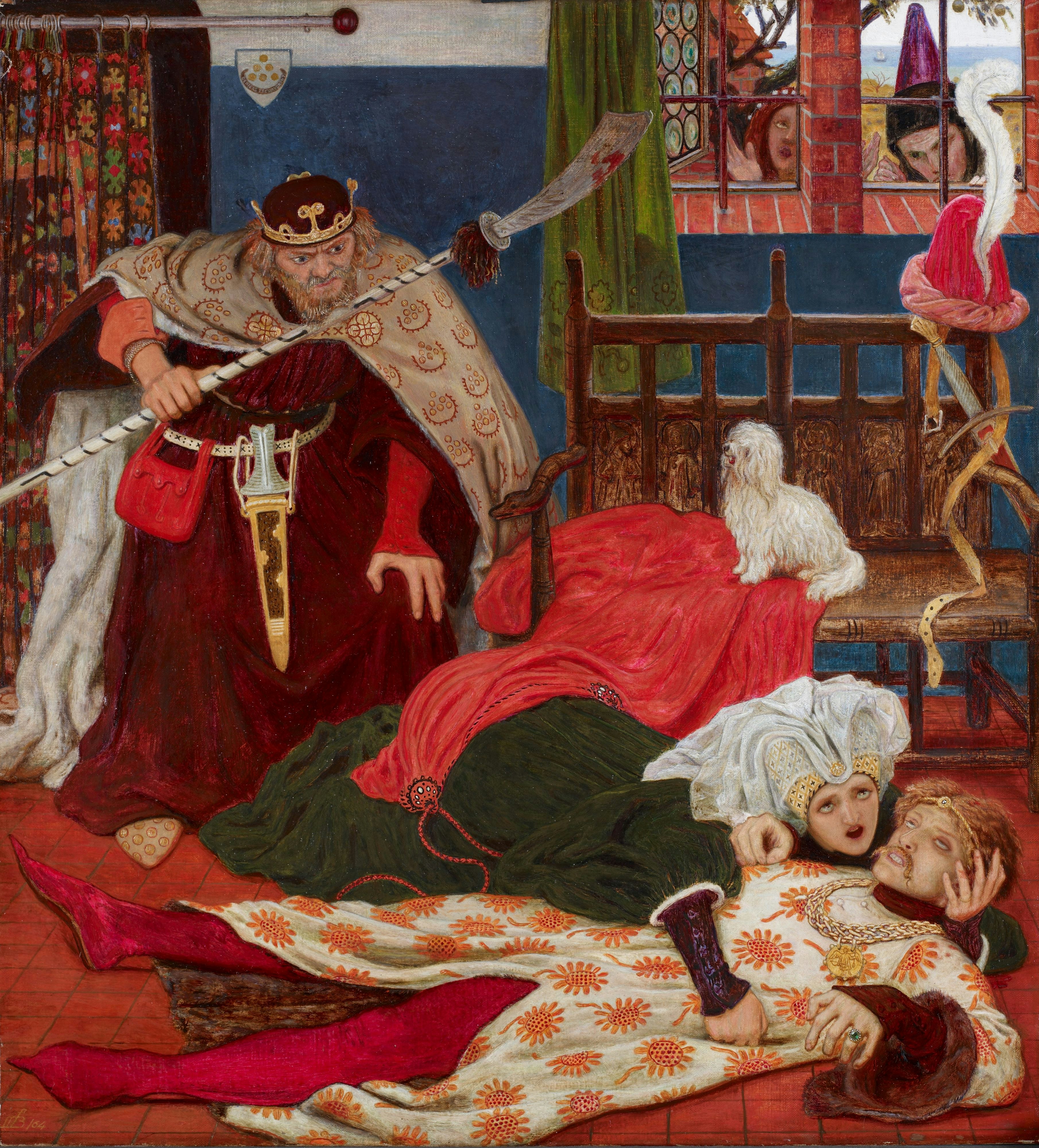 Death of Sir Tristram. Artist: Ford Madox Brown