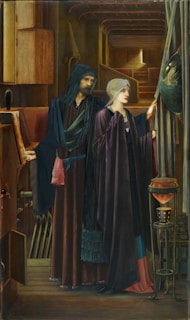 A co-op multiplayer moment showing two players strategizing in a labyrinthine dungeon corridor.