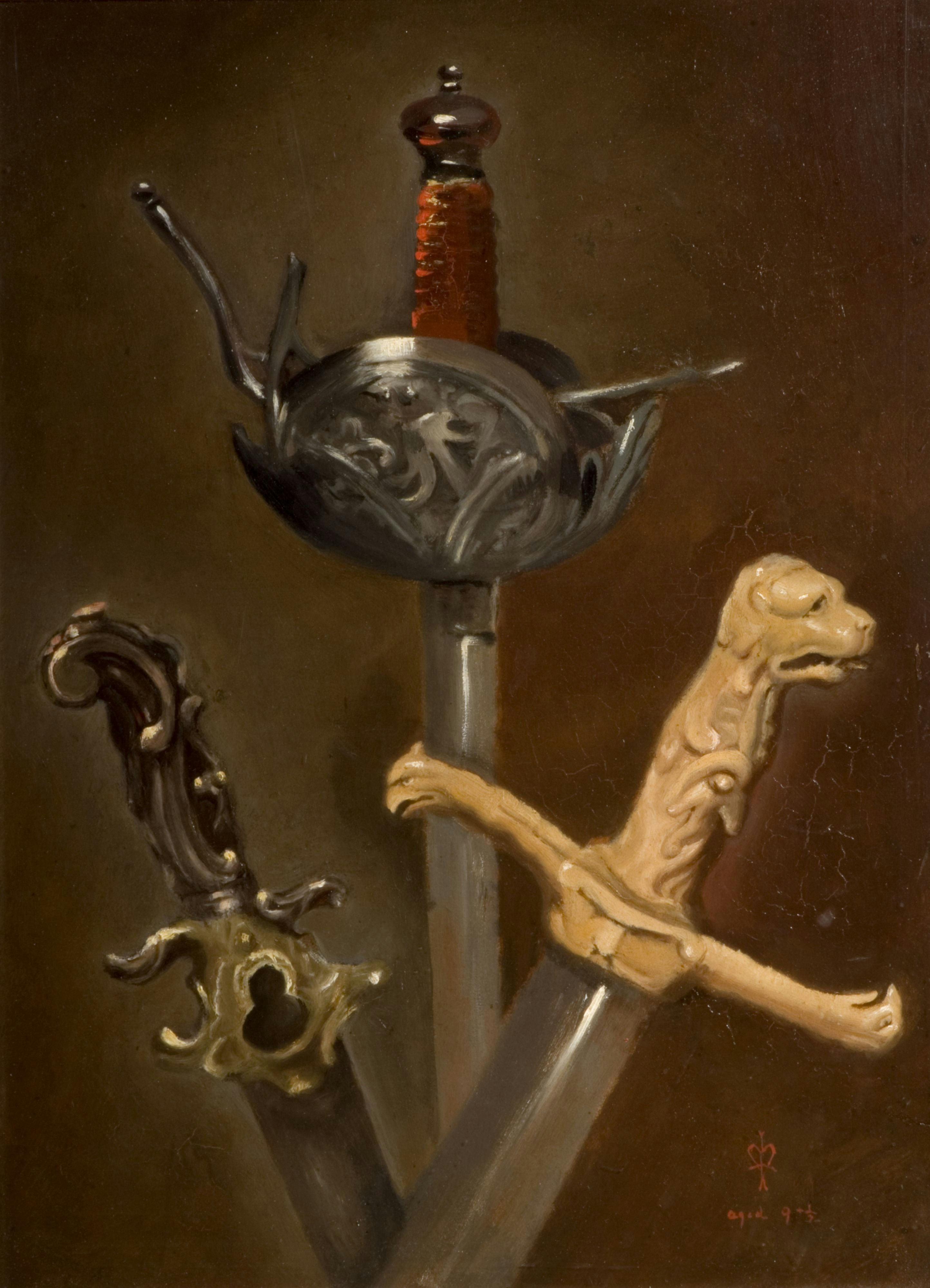 Three Swordhilts, 1839. By John Everett Millais
