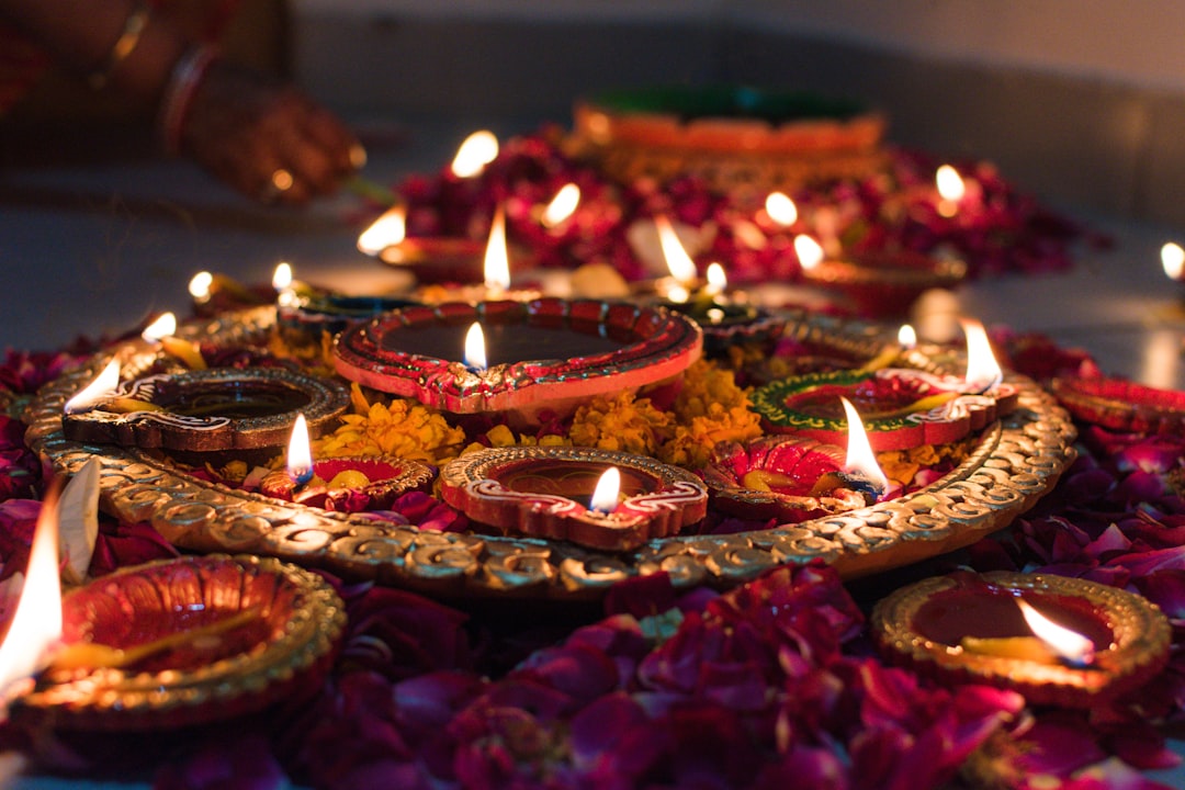 lit candles, Beautiful combination of diyas and candles layed out beautifully for Diwali.<p></figure>Diwali, india, night, makar sankranti, festival, tradition, culture, ancient, jaipur