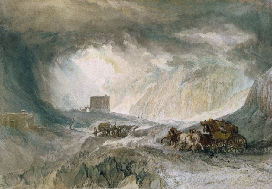 Snowstorm: Mont Cenis, watercolour by J.M.W. Turner, 1820