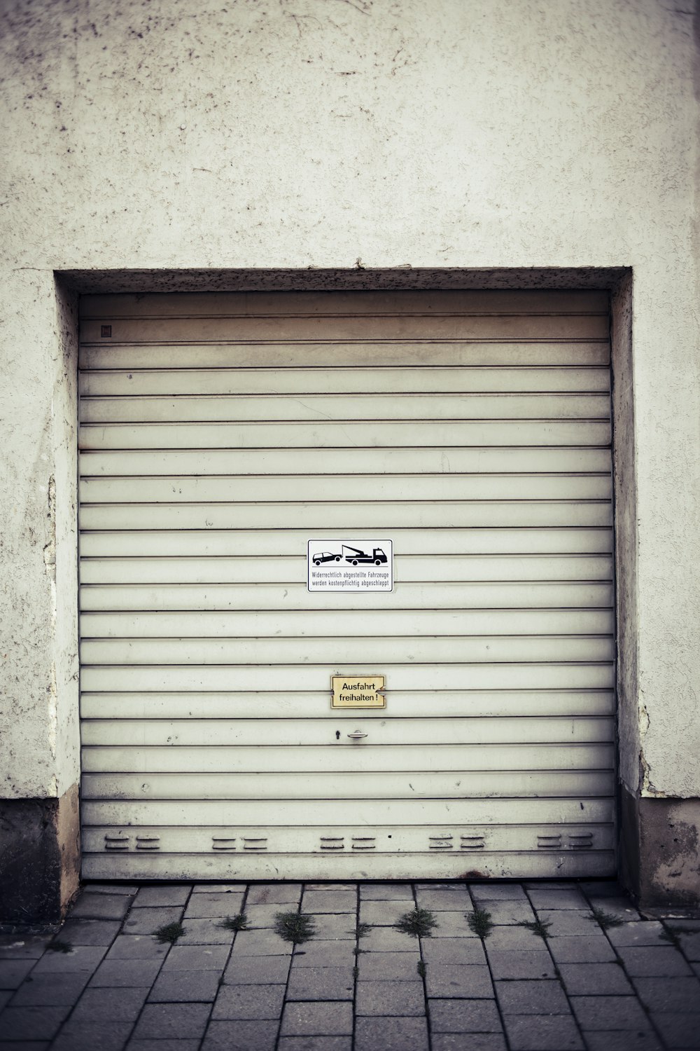 closed garage door