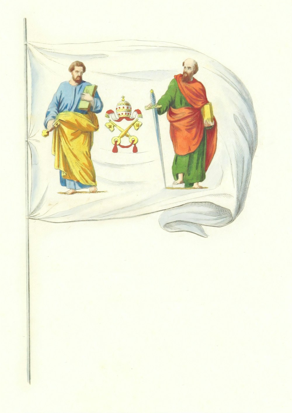 man in blue and yellow top illustration