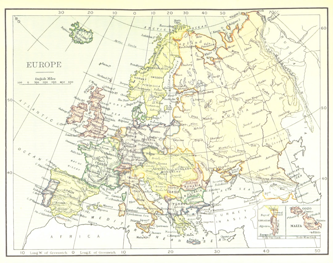 Europe map, Old map of Europe