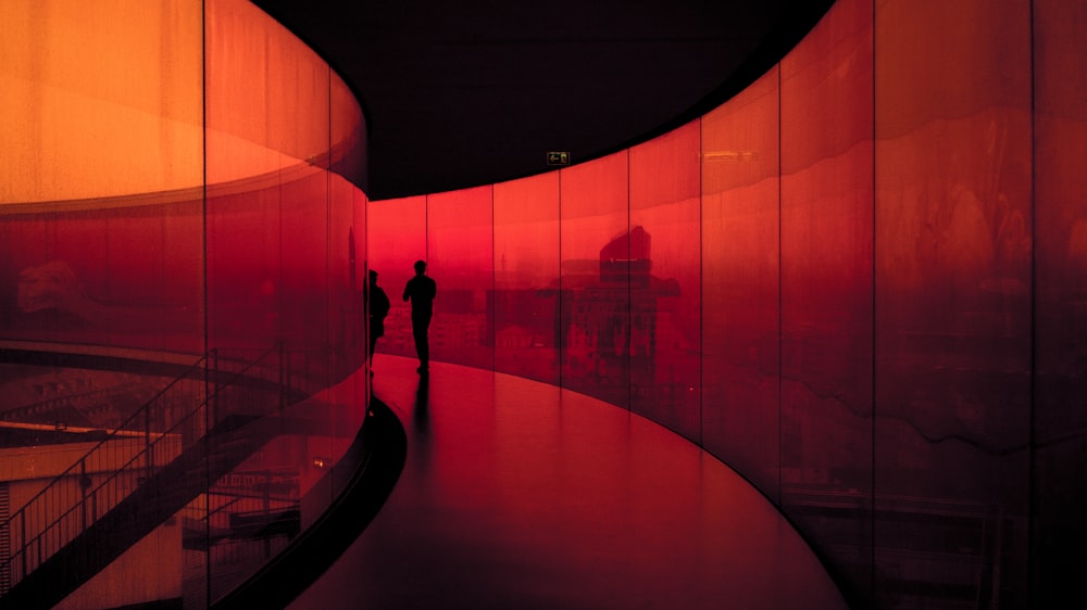 man walking inside the building