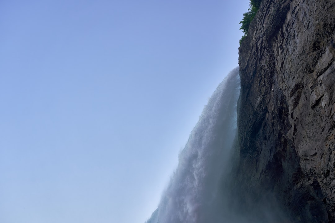 waterfall on cliff