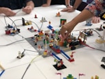 Lego city toy on table