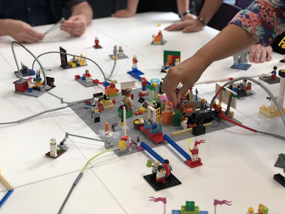Lego city toy on table