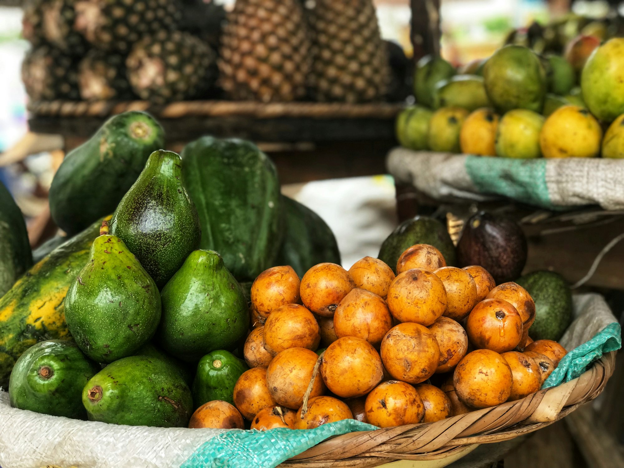 Fruit Market - Avocado, Agbalumo (African Star Apple), Pineapple 