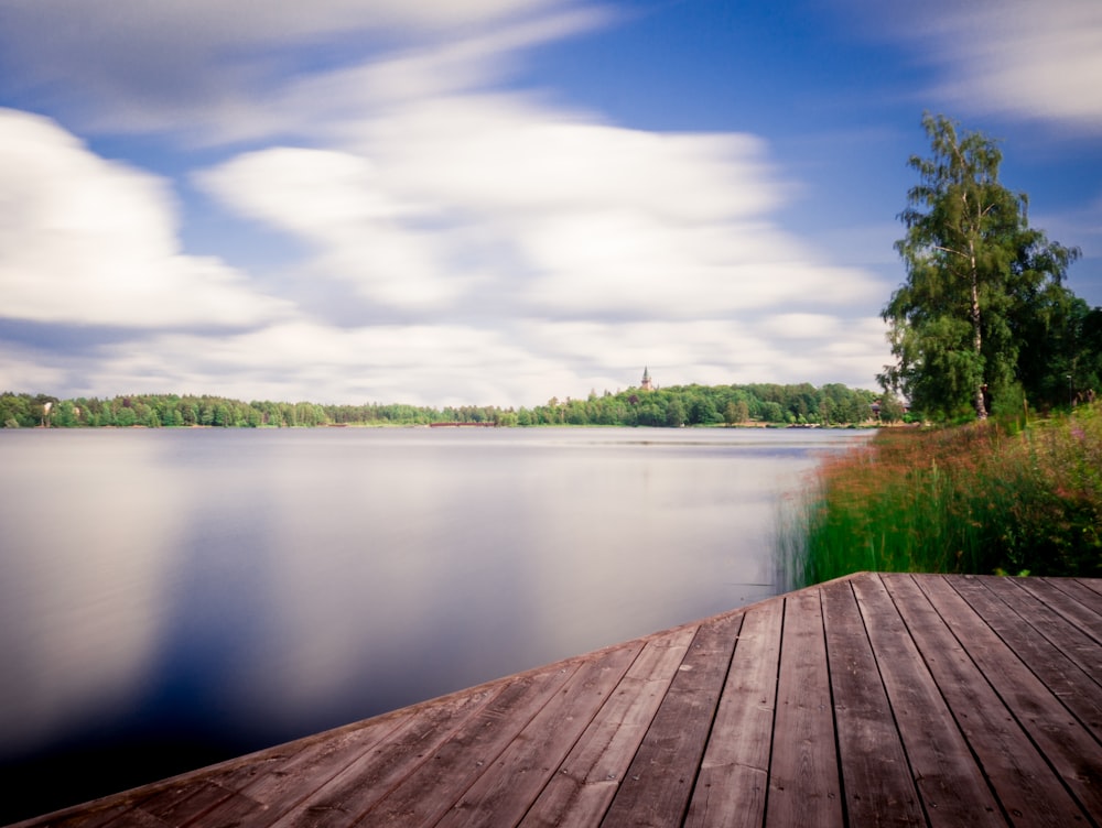 brown wooden dock during daytime