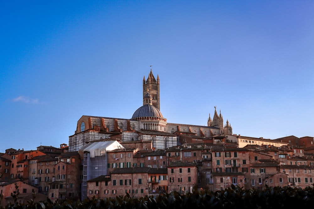 Siena Cathedral in Italy under blue and white sky