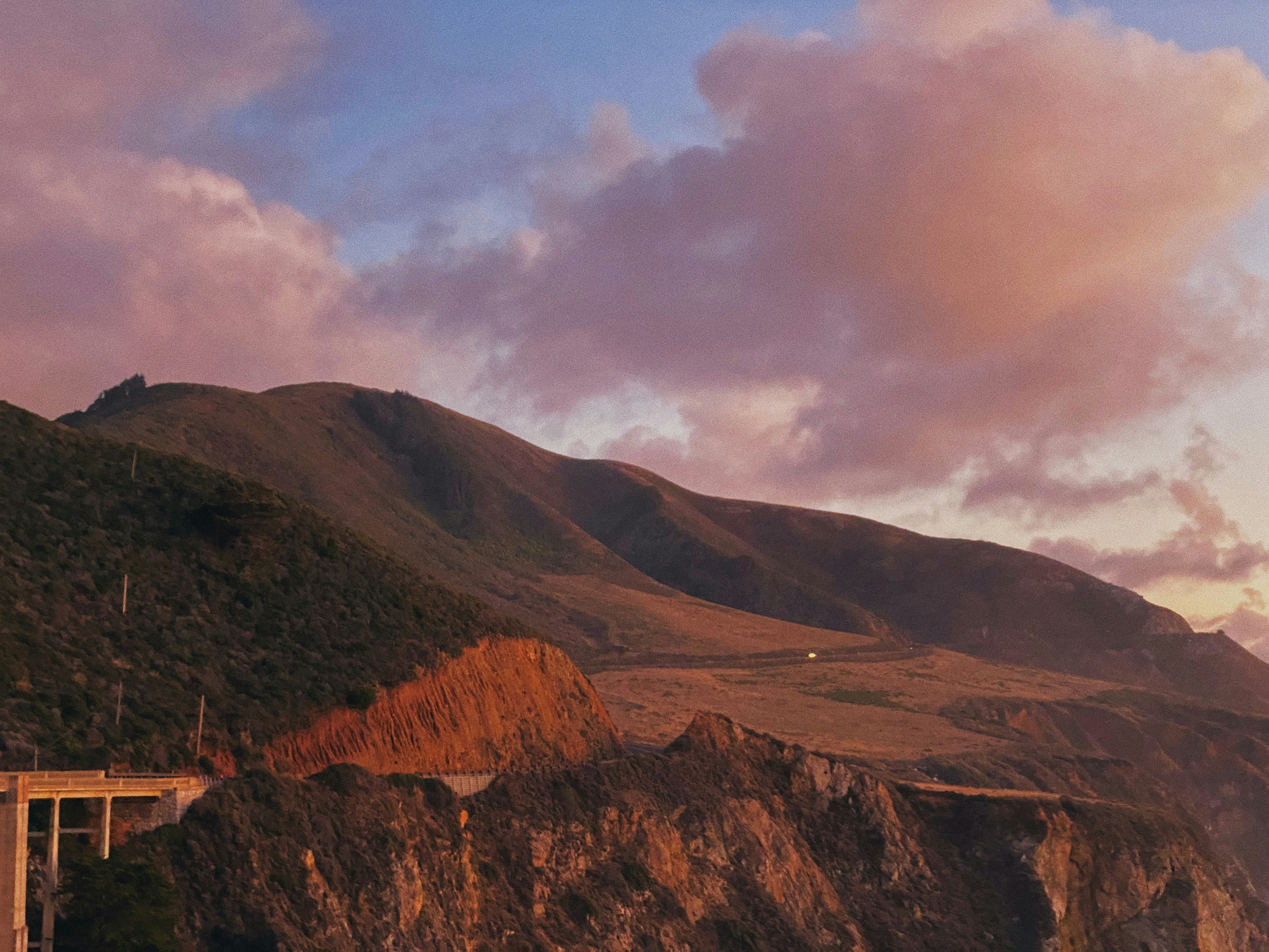 brown mountain and trees during daytime