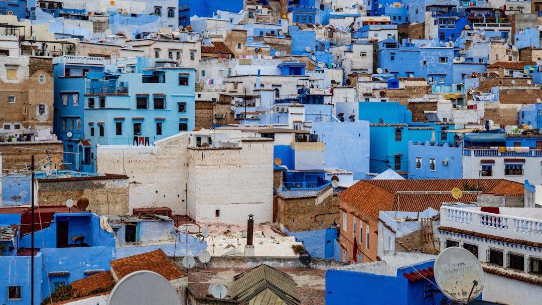 buildings during day, Blue huts