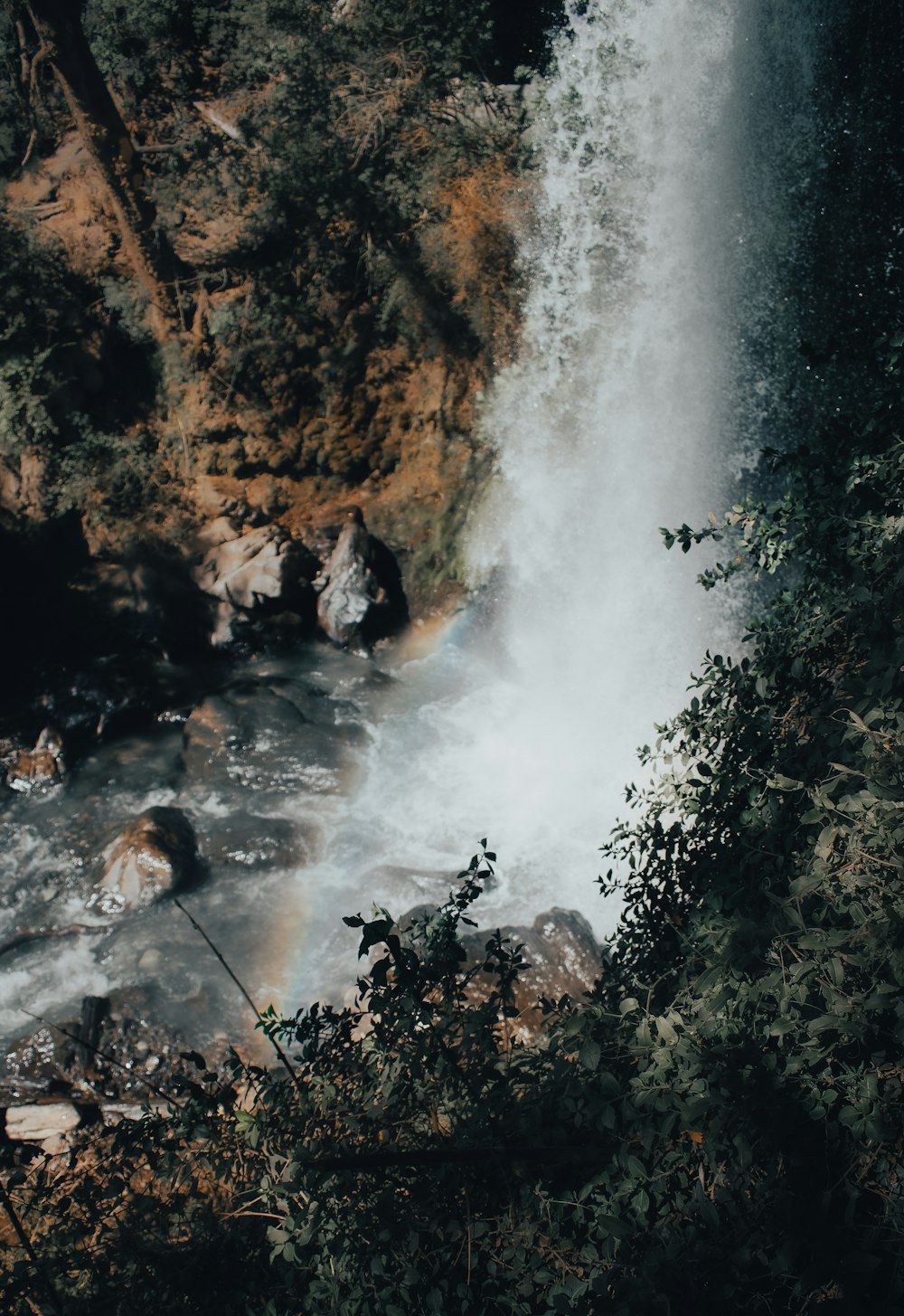 clear waterfalls during daytime