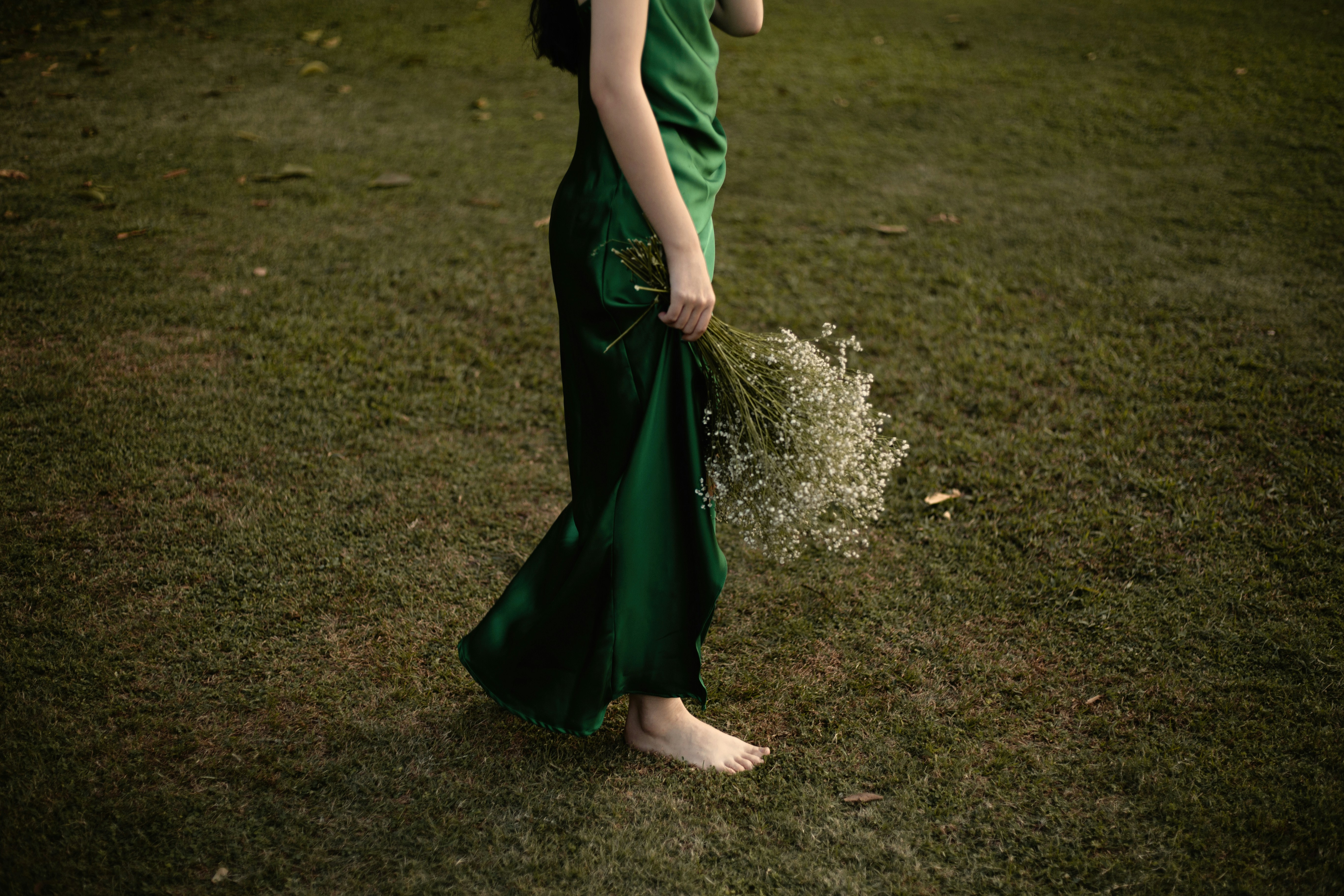 Woman holding flowers