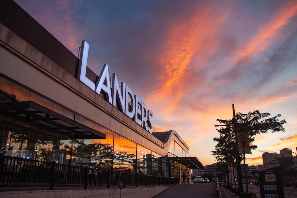 Lander building during dawn