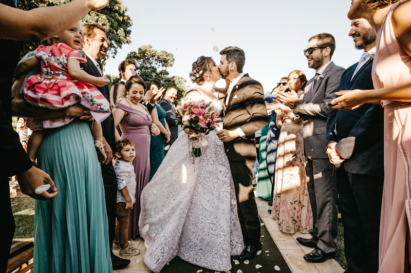 Couple on their wedding day