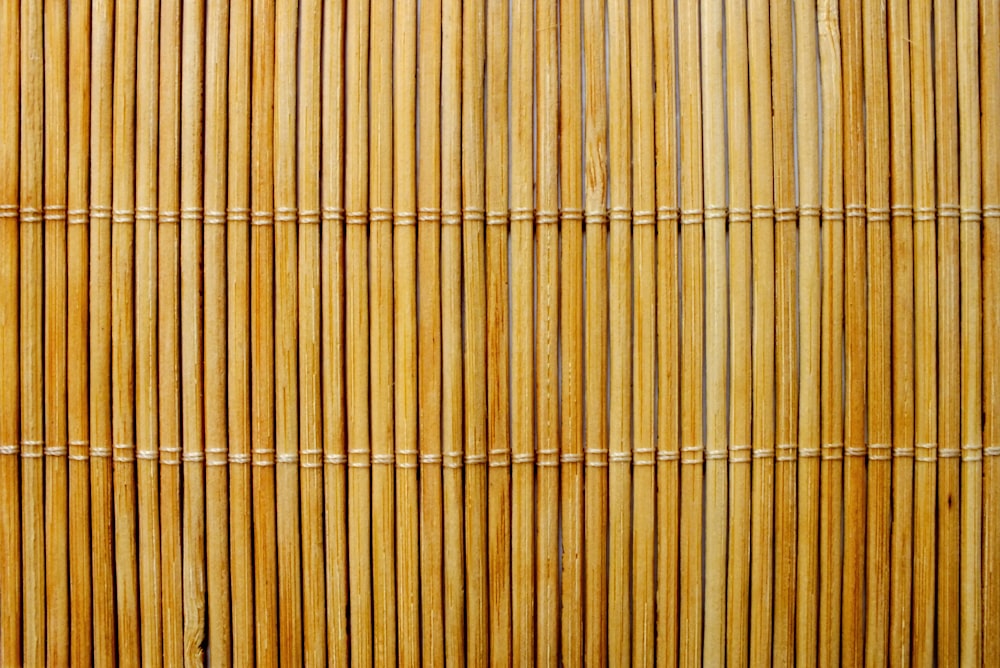 brown bamboo fence