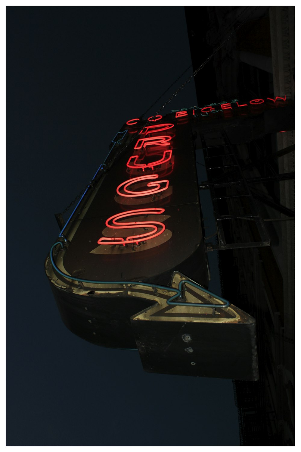 red neon sign